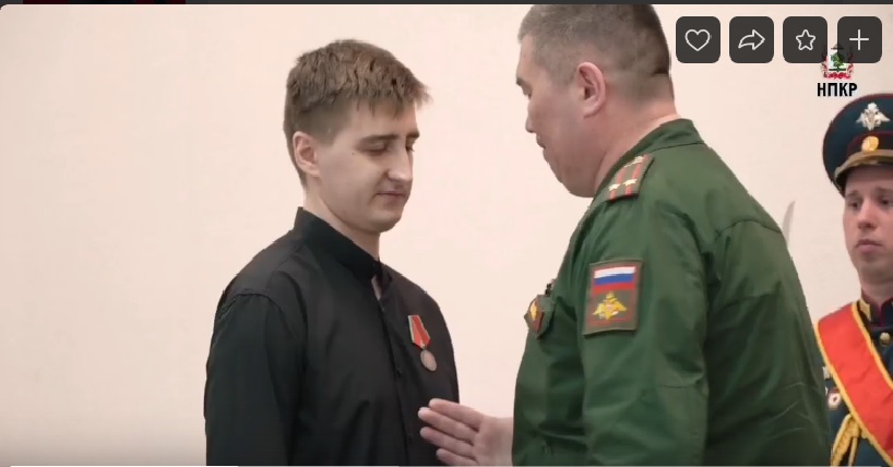 Дмитрий Дегтев награжден медалью Александра Суворова